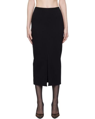 Dolce & Gabbana スリット ミディアムスカート - ブラック