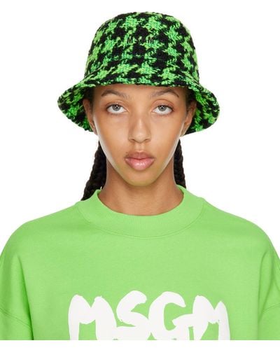 MSGM Wool Bucket Hat - Green