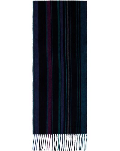 PS by Paul Smith Blue Striped Scarf