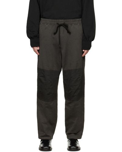 The Viridi-anne Panelled Lounge Trousers - Black