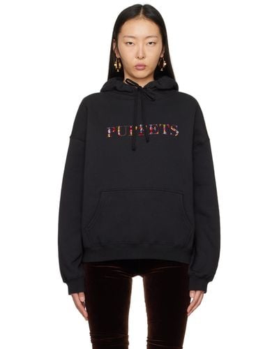 Puppets and Puppets Crystal-cut Hoodie - Black