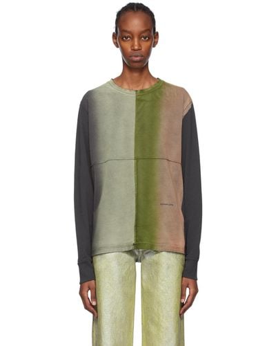 Eckhaus Latta Lapped Long Sleeve T-shirt - Green
