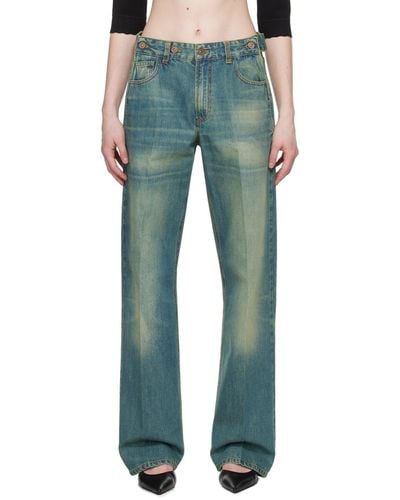 Victoria Beckham Double Front Jeans - Blue