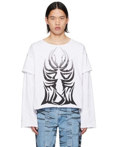 Who Decides War Winged Long Sleeve T-Shirt - White