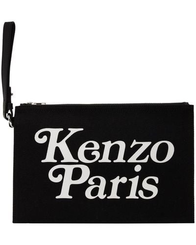 KENZO ラージ Paris ポーチ - ブラック