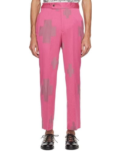 Needles Pink Jacquard Trousers
