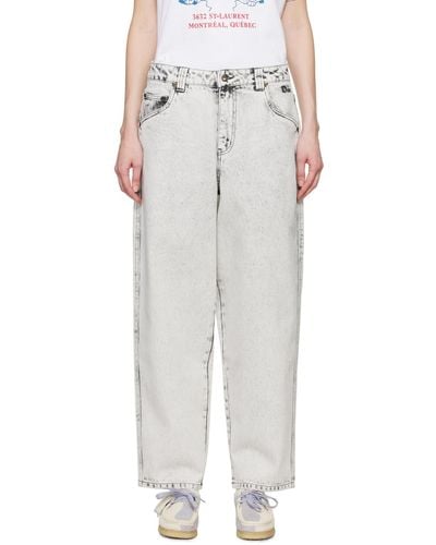 Dime Baggy Jeans - White