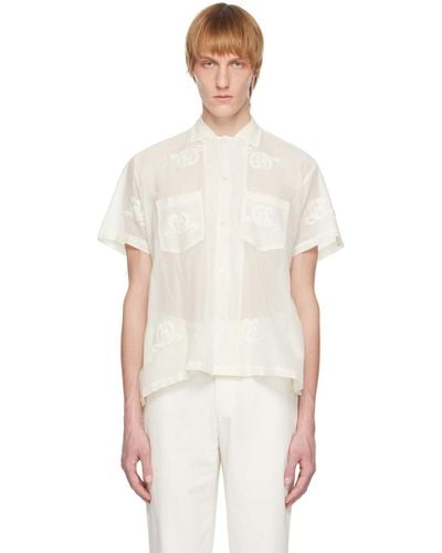 Bode Off-white Savoy Ribbon Shirt - Multicolour