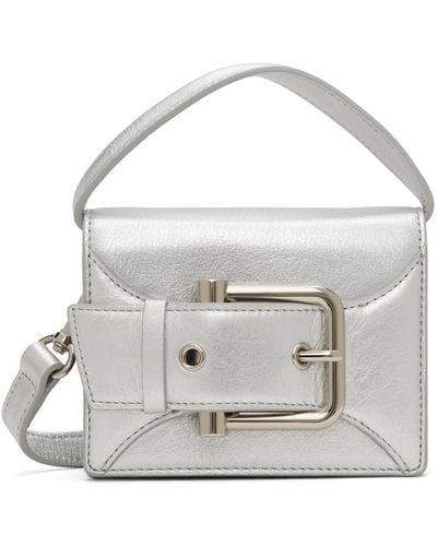OSOI Belted Boucle Micro Bag - White