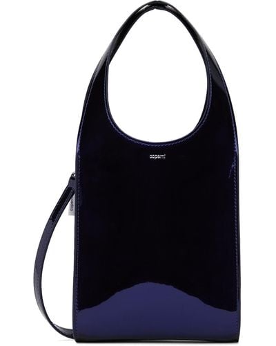 Coperni Micro sac à bandoulière swipe bleu marine - Noir