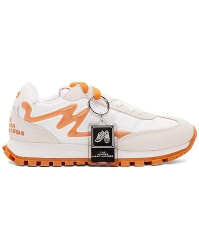 Marc Jacobs White And Orange The Jogger Trainers