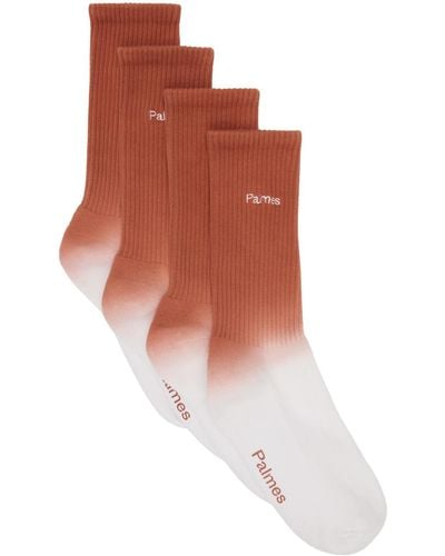 Palmes Two-pack Stained Socks - White