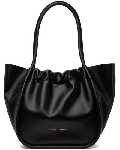 Proenza Schouler Black Large Ruched Tote