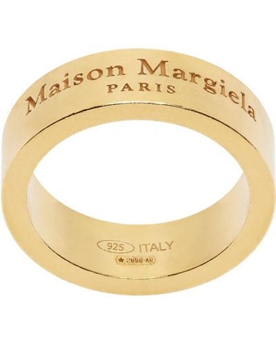 Maison Margiela ゴールド ロゴ リング - メタリック