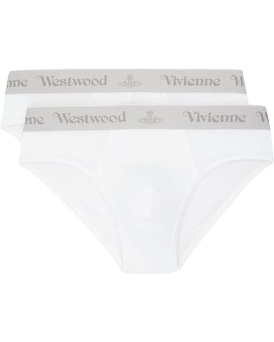 Vivienne Westwood ホワイト ブリーフ 2枚セット - ブラック