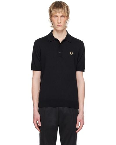 Fred Perry Embroidered Polo - Black
