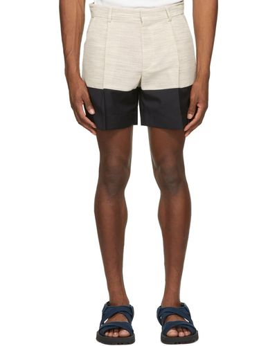 BOTTER Beige & Navy Crêpe Incrustated Shorts - Multicolor