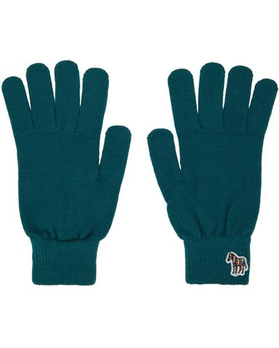 PS by Paul Smith Blue Zebra Gloves - Green