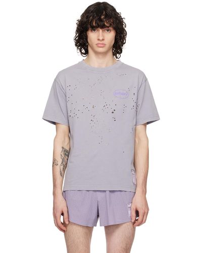 Satisfy T-shirt mauve à perforations mothtechTM - Violet
