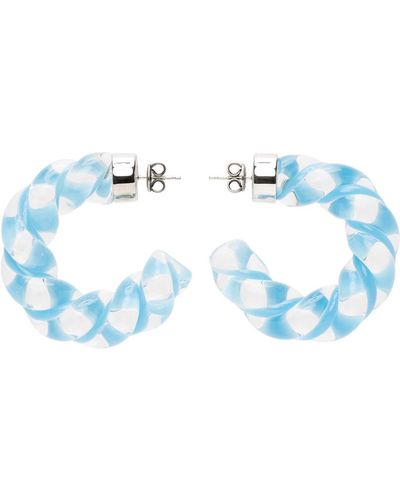 Bottega Veneta Blue Glass Twist Earrings