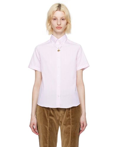 Ernest W. Baker Pinstripe Shirt - White