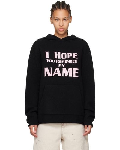 we11done 'I Hope You Remember My Name' Hoodie - Black