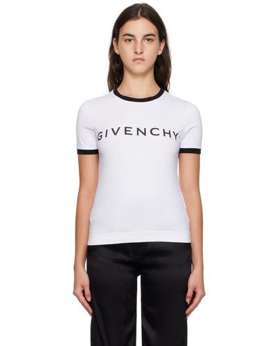 Givenchy ホワイト スリムフィット Tシャツ