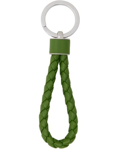 Bottega Veneta Anneau porte-clés tissé façon intrecciato vert