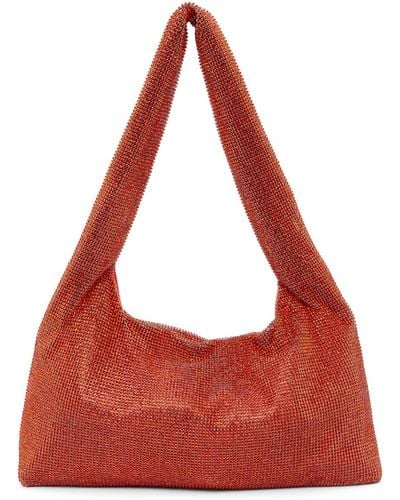 Kara Crystal Mesh Armpit Bag - Red