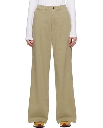 Rag & Bone Taupe Sofie Trousers - White