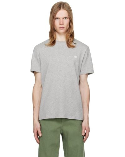 A.P.C. . Grey Item T-shirt - Multicolour