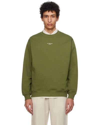 Drole de Monsieur 'le Sweatshirt Slogan Classique' Sweatshirt - Green