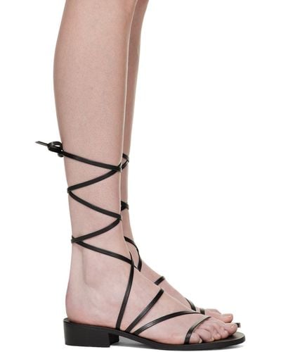 Ancient Greek Sandals Sandales à talon bottier hara noires - Marron