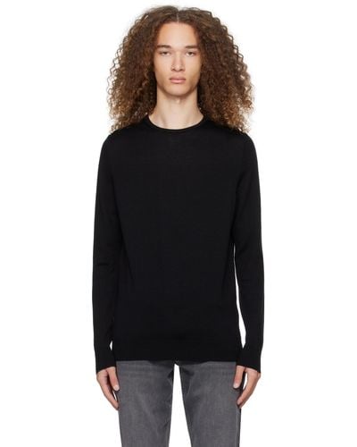 Sunspel Lightweight Jumper - Black