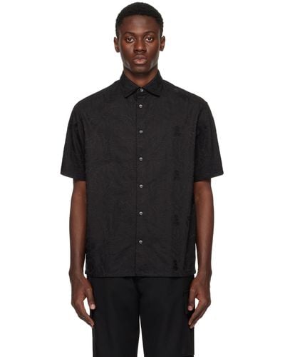 Emporio Armani Spread Collar Shirt - Black