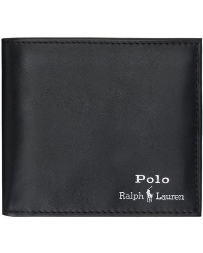Polo Ralph Lauren Portefeuille suffolk noir à deux volets