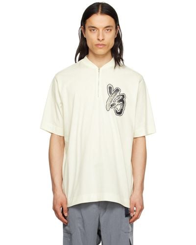 Y-3 Off-white Half-zip T-shirt