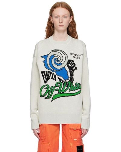 Off-White c/o Virgil Abloh Embroidered Sweater - Multicolor
