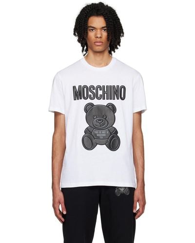 Moschino ホワイト Teddy Bear Tシャツ