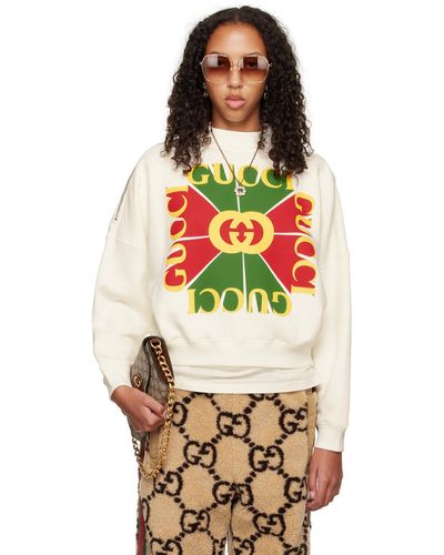 Gucci Off-white Interlocking G Sweatshirt - Multicolour