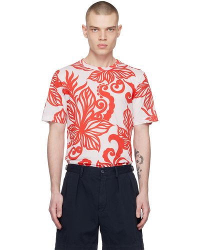 Dries Van Noten Off-white Floral T-shirt - Red