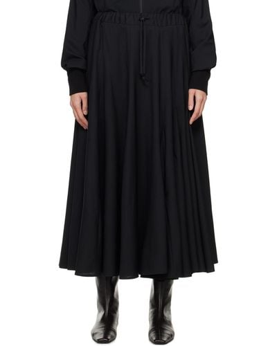 Yohji Yamamoto Black Gusset Maxi Skirt