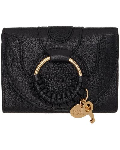 See By Chloé Black Hana Compact Wallet