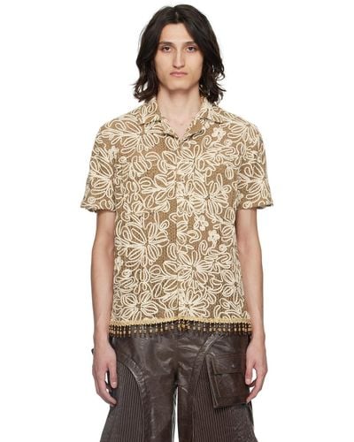 ANDERSSON BELL Flower Shirt - Natural