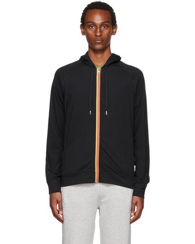 Paul Smith Stripes Hoodie - Black