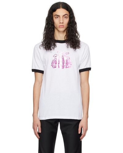 Anna Sui T-shirt blanc à image à logo exclusif à ssense