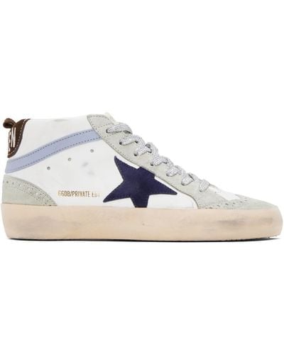 Golden Goose Ssense Exclusive White Mid Star Trainers - Black