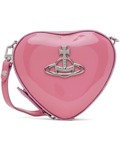 Vivienne Westwood Mini sac à bandoulière en forme de cœur louise rose