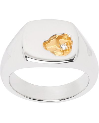 Tom Wood Small Mined Diamond Ring - Metallic