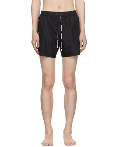 Balmain Printed Swim Shorts - Black